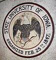 University of Iowa seal mosaic, c. 1908, based on 1847 seal.