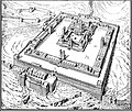 The Visionary Ezekiel Temple plan drawn by the 19th-century French architect and Bible scholar Charles Chipiez