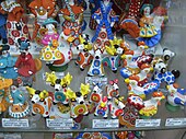 Dymkovo toys in a store