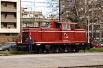 Krupp Y60 diesel locomotive A-104 (similar to DB Class V 60) of OSE at Thessaloniki station, February 2009