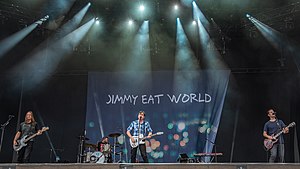 Jimmy Eat World at Rock im Park 2018 Left to right: Rick Burch, Zach Lind, Jim Adkins, Tom Linton