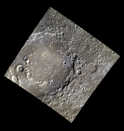 Approximate color image of most of the crater