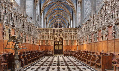 The choirstalls, screen and lectern of Albi Cathedral, France