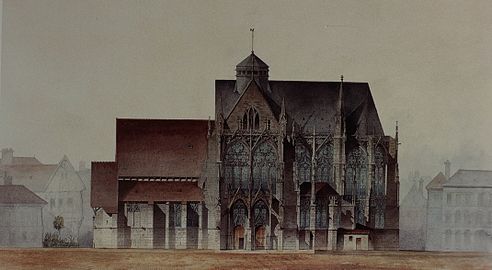 Church from the south in the 19th century