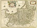 Pomerellia westlich der Weichsel auf einer Karte von Prussia (Atlas Blaeu, 1645)