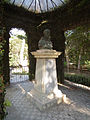 Bust of Friar Leandro do Sacramento at the memorial. Sacramento was the first director of the Botanical Garden.