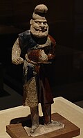 Sancai figure of a foreigner with a Persian cap