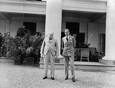 British Prime Minister Winston Churchill and Foreign Secretary Anthony Eden