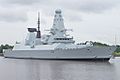 HMS Duncan with fully enclosed mainmast to reduce RCS