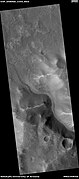 Channel that enters Kasimov Crater, as seen by HiRISE under HiWish program