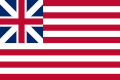 The Grand Union Flag of the Thirteen Colonies in 1776