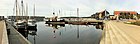 Dampfer „Skjelskør“ und Wikingerschiff „Sif-Ege“ im Hafen von Frederikssund