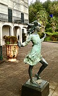 Girl skipping rope, bronze sculpture (1987) at Monte Palace Gardens, Funchal, Madeira