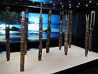 Funerary poles from Melville Island, Northern Territory, Australia