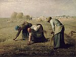 The Gleaners; by Jean-François Millet; 1857; oil on canvas; 0.84 x 1.12 m; Musée d'Orsay[211]