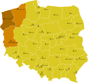 Karte der Kirchenprovinz Szczecin-Kamień