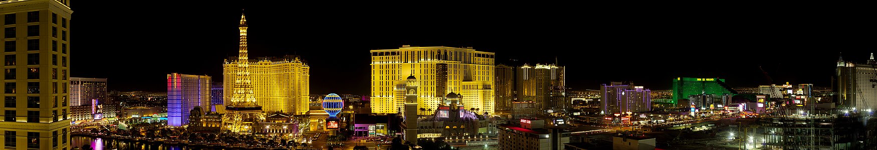 Night Panorama of the Las Vegas Strip