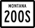 Montana Highway 200S marker