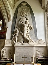 Memorial by John Bacon, senior in St Andrew's Church, Buckland Monachorum