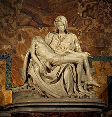 Michelangelo's Pietà (1498–99) in St. Peter's Basilica, Vatican City