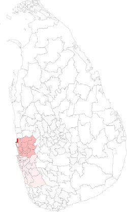 Location of Negombo