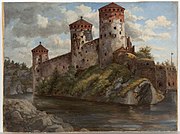 Painting of Olavinlinna castle