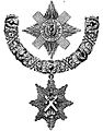 The Most Ancient and Most Noble Order of the Thistle - and I think you know what that's for. Wow! (in the Jacobite peerage, naturally) --Docg 23:23, 5 February 2007 (UTC)