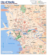 Map of the City of Manila showing points of interests