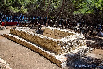 Roman piscine in Bol,_Croatia on Zlatni rat