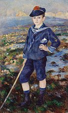 Boy in a sailor suit (1883). The blue sailor suit helped make blue instead of pink the color for boys in the 20th century.