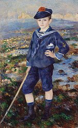 Jeune garçon sur la plage d'Yport, 1883, Barnes Foundation, Philadelphia