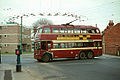 Image 130A double-deck trolleybus in Reading, England, 1966 (from Trolleybus)