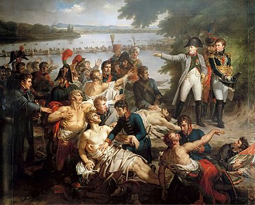 Return of Napoleon to the Isle of Lobau after the Battle of Essling, 1812.