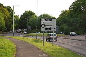 Roundabout on the A264 and slip road to the A21 - geograph.org.uk - 1302308.jpg