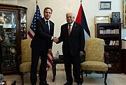 Secretary Blinken with Palestinian Authority President Mahmoud Abbas in Amman, Jordan, October 2023