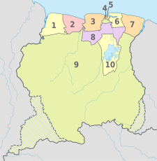 Districts of Suriname