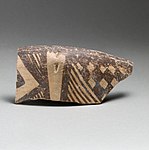Terracotta rim of a bowl; 3800-3300 BC; terracotta; length: 12.8 cm (51⁄16 in.); Metropolitan Museum of Art
