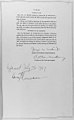 The last page of the National Security Act of 1947. Signed by Speaker of the House of Representatives Joseph W. Martin, Jr. (R-MA), President of the Senate pro tempore Arthur H. Vandenberg (R-MI), and President Harry S. Truman.