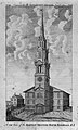 This 1789 engraving of the church was the first published image of Providence[12]