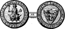 Engraving of Edmund's seal as King of Sicily granted during the "Sicilian business"
