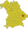 Lage des Landkreises Deggendorf in Bayern