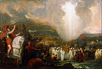Joshua passing the River Jordan with the Ark of the Covenant, 1800