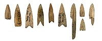 Bone arrowheads of the Chandmani culture, Western Mongolia