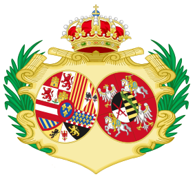 Coat of Arms of Queen Maria Amalia of Spain, Princess of Saxony (1759–1760)