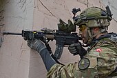 Soldier of 1st Company, 2nd Battalion during Combined Resolve III, Germany, 2014.
