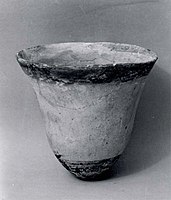 Cup; mid 6th–5th millennium BC; ceramic; 9.53 cm; Tell Abu Shahrain; Metropolitan Museum of Art