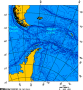 Drake Passage or Mar de Hoces between South America and Antarctica