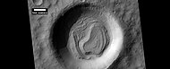 Mesa in a crater, as seen by HiRISE under HiWish program