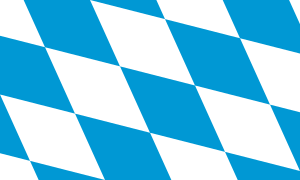 Rautengitter-Parkettierung in der Staatsflagge Bayerns (Rautenflagge)