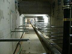 A newly built utility tunnel in Haifa, Israel